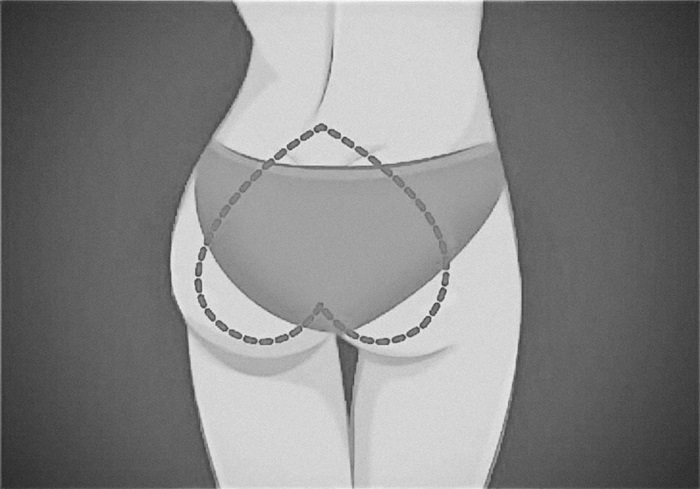 heart butt shape