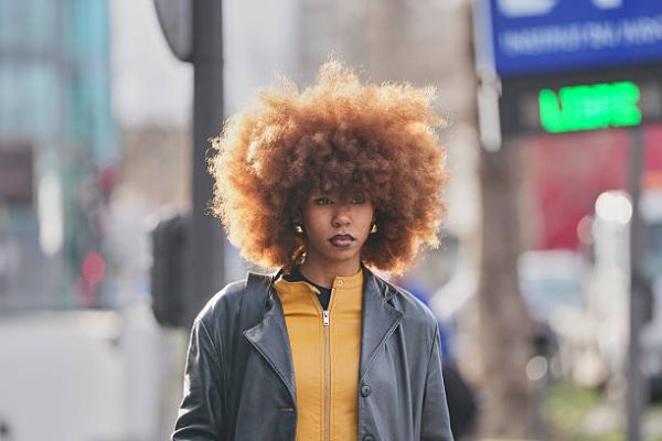 afro hair outfits