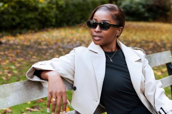 jemima osunde on nude colored blazers
