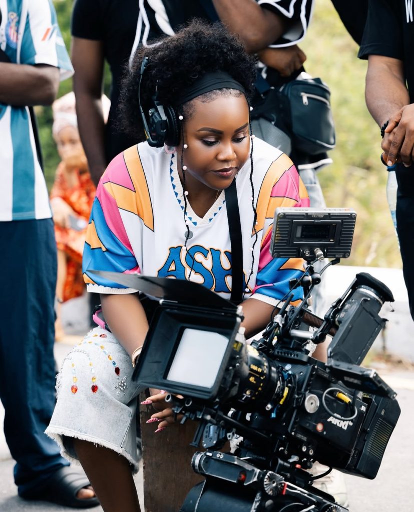 director pink on set